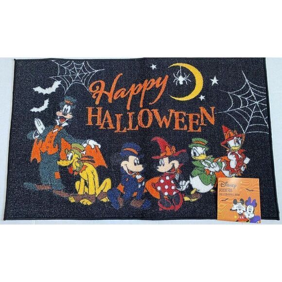 Disney Mickey Minnie Pluto Donald Daisy Goofy Halloween Accent Rug 20" x 32" NWT - Picture 1 of 8
